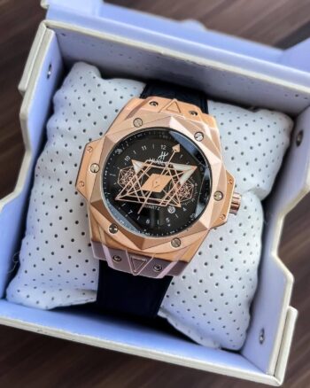 Luxury Hublot Rose Gold Bezel Latest Watch For Men