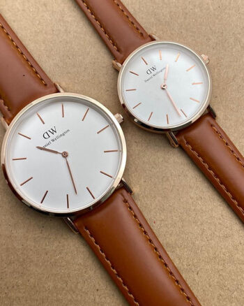 Daniel Wellington White Dial Couple Watch