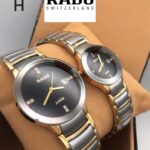 Rado Jubile Grey And Gold Strap Couple Watches