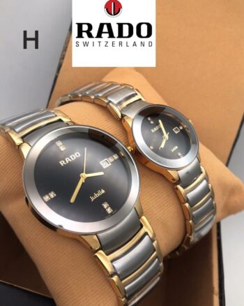 Rado Jubile Grey And Gold Strap Couple Watches