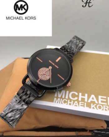 Michael Kors Full Black Diamond Watch For Women