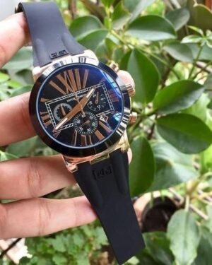 Casual Ulysse Nardin Silicon Chronograph Black Dial Men's Watch Best Gift