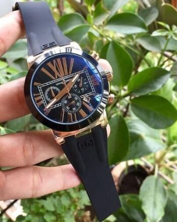 Casual Ulysse Nardin Silicon Chronograph Black Dial Men's Watch Best Gift