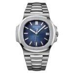 Patek Philippe Black Silver Metal Belt Men's Watch