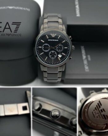 Classic Armani Round Dial Quartz Analog Men's Watch