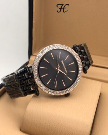 Michael Kors Diamond Studded Women’s Watch In Black