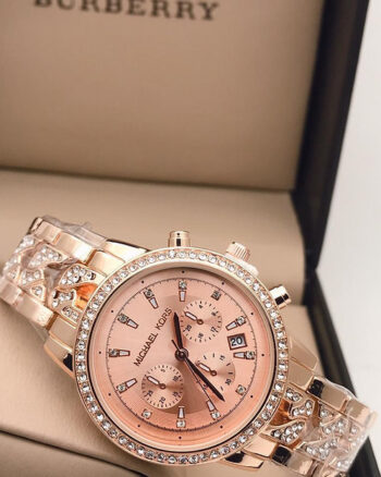 Michael kors Diamond Rose Gold Dial New Metal Belt Women's Watch