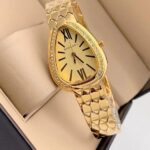 Bvlgari Full Gold Metal Strap Watch For Women