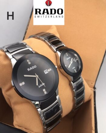 Rado Jubile Black Bezel Luxury Couple Watch