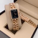 Chanel Swiss Made Rose Gold Chain Strap Watch For Women