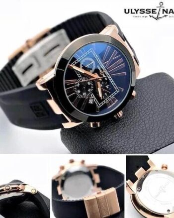 Round Analog Ulysse Nardin Black Watch For Men, For Personal Use