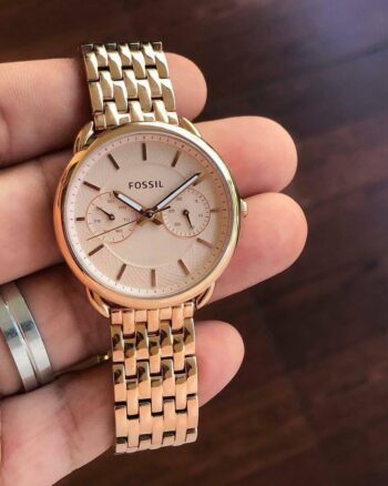 New Office Wear Fossil Rose Gold Dial New Metal Belt Women’s Watch