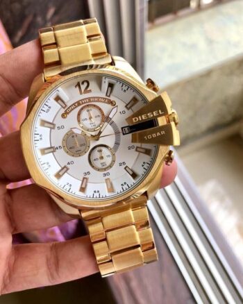 Royal Diesel White Gold Dial New Model Analog Watch For Men