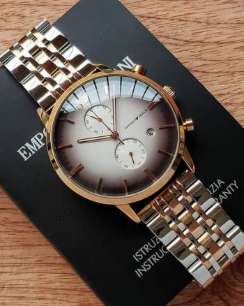 Emporio Armani White Dial Watch For Men
