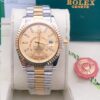 Classic Rolex Gold Dial Metal Belt For Men