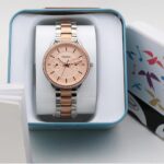 Fossil Rose Gold Dial Metal Strap Watch For Women