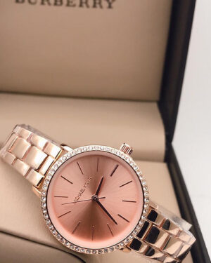 Michael kors Diamond Rose Gold Dial New Metal Belt Women's Watch