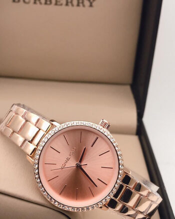 Michael kors Diamond Rose Gold Dial New Metal Belt Women's Watch