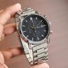 Spectacular Fossil Black Dial Chronograph Watch For Men
