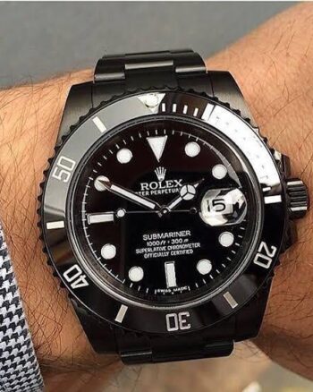 Rolex Hercules Black Metal Strap Men's Watch