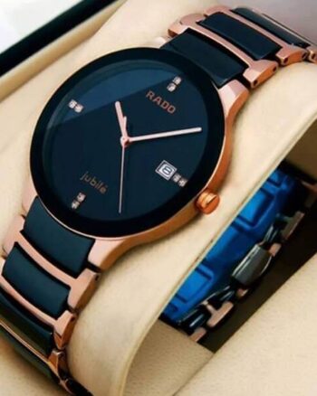 Stylish Black Gold Rado Watch