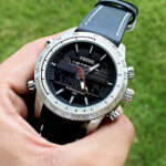 Fossil Black Dial Chronograph Leather Belt Analog Digital  Men's Watch