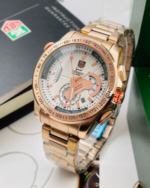 Branded Tag Heuer Chronograph White Dial Men's Watch