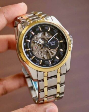 Silver Gold Belt Tissot Chronograph Men's Watch