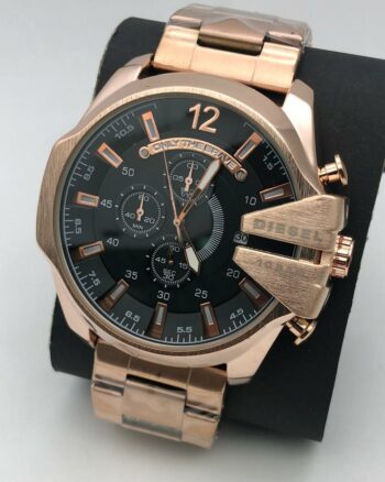 Diesel Rose Gold Metal Watch For Men