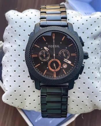 Fossil Men's Black Stainless Steel Band Chronograph Watch