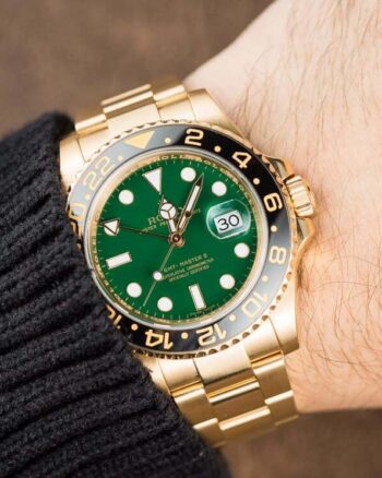 Rolex GMT Master Gold Metal Strap Men's Watch