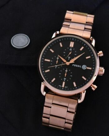 Royal Fossil Black Dial Chronograph New Model Men's Watch