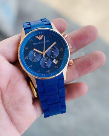 Casual Emporio Armani Chronograph Analog Blue Dial Men's Watch