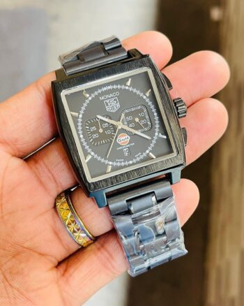 Tag Heuer Monaco Full Black Chronograph Watch For Men