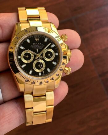 Rolex Swiss Made Cosmograph Gold Metal Strap Watch For Men