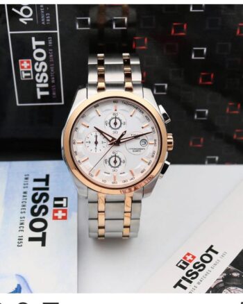 Tissot Rose Gold Bezel Quartz Watch For Men