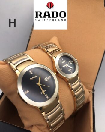 Rado Jubile Grey Bezel Gold Strap Premium Couple Watch