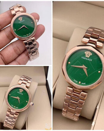 Versace Green Dial Metal Belt Women's watch