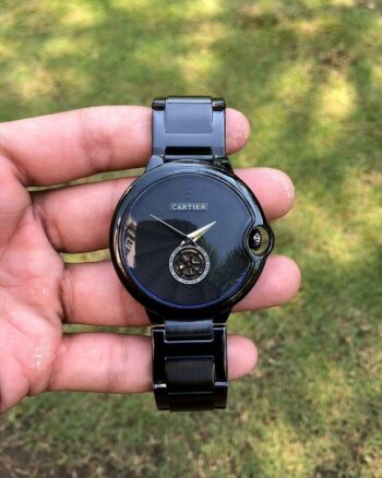 Cartier Full Black Men's Watch In Blue Shade