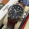 Tissot Black Dial Leather Belt Watch For Men