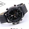 Fossil Black Leather Belt Digital Watch For Men