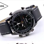 Fossil Black Leather Belt Digital Watch For Men