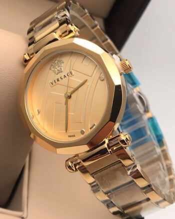 Versace Gold Dial Watch For Women's