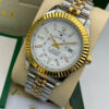 Rolex White Dial Metal Belt For Men's watch