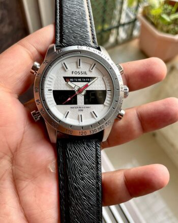 Fossil Analog With Digital White Dial Men's Watch
