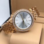 Michael Kors Diamond Studded White Dial Watch For Women