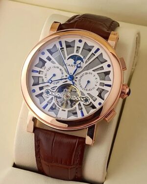 Cartier Chronograph White Dial Men's Watch- Best Casual Men's Watch