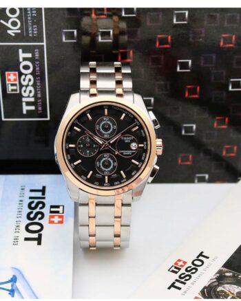 Tissot Chronograph Quartz Silver And Gold Metal Strap Men's Watch