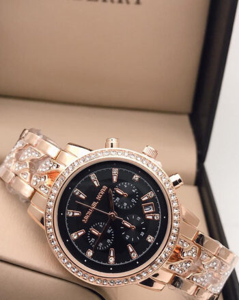 Michael kors Diamond Rose Gold Dial New Metal Belt Women's Watch