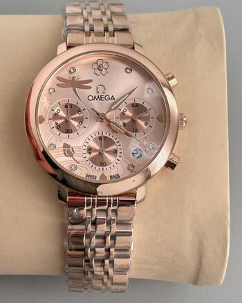 Omega Rose Gold Watch For Women's